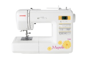 Janome 7330, Magnolia, 30 Stitch, Computer, Sewing Machine, 6 Buttonholes, START STOP, Memory Needle Up Down, Speed Limit Cont, Threader, 20/5,Yr Ext. Wnty