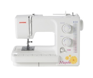 Janome 7318, 18 Stitch, Magnolia, Mechanical, Freearm, Sewing Machine, Built-in, Bartack, Buttonhole, Top Drop In, No Jam, Rotary Bobbin, 20/3 Yr Ext Warranty