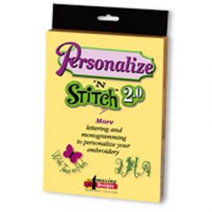 Amazing Designs, Personalize N Stitch, Version 2.0, Machine, Embroidery, Software, 1, 2 & 3, Monograms, using 60 Fonts, 126 Lettering Fonts, 600 Designs, 12 fills