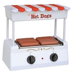 Nostalgia Electrics, HDR-565, Old Fashioned, Hot Dog, 5 Roller, Non Stick, cooks 8 hot dogs, 12 breakfast sausages, and burgers, Bun Warmer