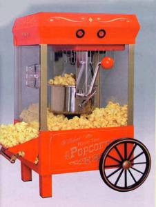 Nostalgia Electrics, KPM-508, Old Fashioned, Kettle, Popcorn Maker, 1/4 Cup Plus 2 teaspoons oil, Modern Red replica, of early 1900's, corner vendor, cart