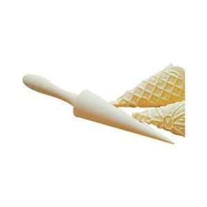 Cucina Pro 220-CO Wooden Cone Roller, Natural Wood Finish, 8.5 L x 1.5 Dia. x 5.5 Long from the top to the bottom of the cone shape, Steel Wood Handle