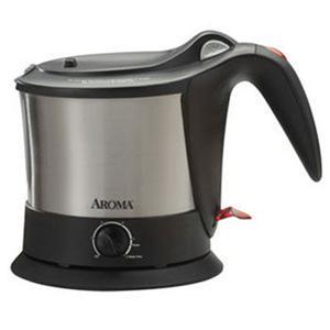 Aroma AWK-160SB Pasta Plus Electric Kettle, 1.06quart Capacity Cool Touch Handle, Cordless, Temperature Knob