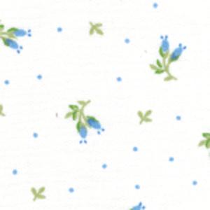 Fabric Finders 15 Yd Bolt 9.34 A Yd #459 Blue & Green Flowers 100% Pima Cotton Fabric
