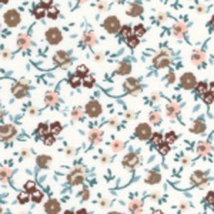 Fabric Finders 15 Yd Bolt 9.34 A Yd #413 Brown Flowers 100% Pima Cotton Fabric