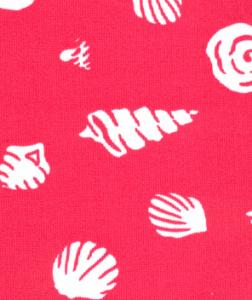 Fabric Finders 15 Yd Bolt 9.34 A Yd #303 Pique 100% Pima Cotton Fabric Hot Pink Material With White Seashells 60"