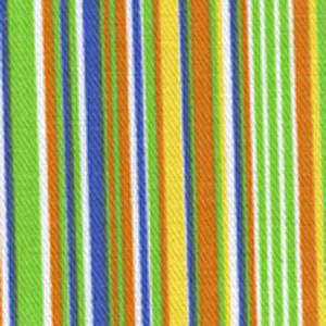 Fabric Finders 15 Yd Bolt 9.34 A Yd #483 Orange, Green, Yellow, Blue & White Stripes 100% Pima Cotton Fabric