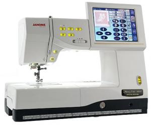 Janome, MC11000SE, v2.0, Sewing, Quilting, Embroidery Machine, AcuFil Hoop, 24 Stippling St, 1/8"Jump Stitch Thread Trimming, AcuGuide Seams, Hoop Position, mc110000machine, Janome MC11000SE Sew Quilt Emb Machine 358Stitch 170Design 24Stippling AcuFil 3Hoops JumpStitch 10Font 13BH Threader&Trims AcuGuideSeams 25/5YrExtWnty