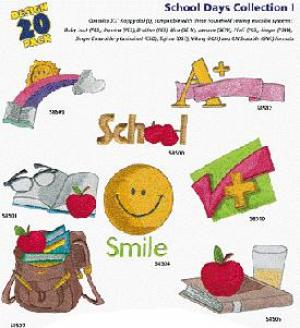 Amazing Designs 1167 School Days I Embroidery Disk