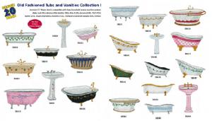 Amazing Designs 1136 Old Fashioned Tubs and Vanities I Embroidery Disks