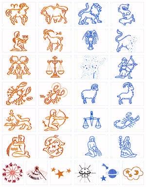 Pfaff No. 6 Signs of the Zodiac Embroidery Card