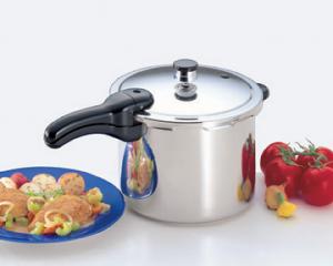Presto 01362 6 Quart Stainless Steel Pressure Cooker, Gauge Indicator, 3 to 5 Times Faster, Bimetal Clad Case, Cooking Rack, Recipe Booknohtin Presto 01362 6 Quart Stainless Steel Pressure Cooker, Gauge Indicator, 3 to 5 Times Faster, Bimetal Clad Case, Cooking Rack, Recipe Booknohtin