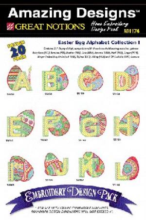 Amazing Designs / Great Notions 1174 Easter Egg Alphabet Multi-Formatted CD