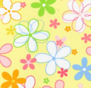 Fabric Finders 15 Yd Bolt 9.99 A Yd #575 Pique 100% Pima Cotton Fabric Yellow With Floral 60"
