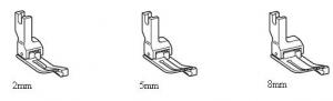 SA170 High Shank Screw-on Metal  Bi Level Compensating Spring Action Guide Feet(3) 2,5 & 8mm High Shank for PQ1500, Juki TL98E, etc.