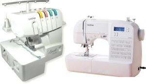 Brother HS-2000 70 Stitch Computer Sewing Machine HS2000, 1034D FS 3 & 4 Thread Freearm Serger, FREE 100 Needles, 12 x 3000 Yd Thread, 5/2Yr Ext Wnty