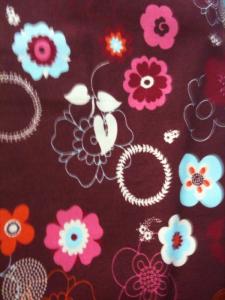 Fabric Finders 15 Yard Bolt 9.34 A Yd CM Fabric Maroon with Big Multi Flowers 100% Cotton 60 inch