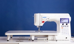 DX-2000QVP, DX2000QVP, hzlf600, fzl f600, Juki, demo, HZL-F600, Exceed Series, Full Sized, Computer Sewing, Quilting Machine, Juki HZL F600 Exceed, 255 Stitch, Computer, Sewing Quilting Machine, 4 Fonts, 16 Buttonholes, Walk Foot, Box Feed, Threader, Trimme, Knee Lever, Ext Table, 900SPM, 22Lbs