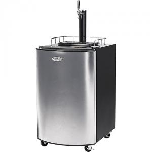 Nostalgia Electrics™ KRS-2150 Kegorator™ Stainless Steel Beer Keg Fridge, Nostalgia Electrics KRS-2150 Commercial Outdoor Keg O Rator Stainless Steel Beer Keg Fridge & Dispenser for 15Gal 26"H, CO2 Bottle, 4 Swivel Casters