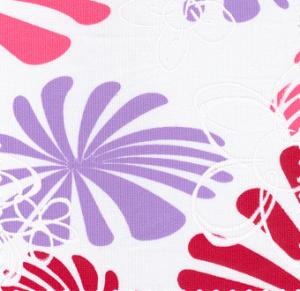 Fabric Finders 15 Yd Bolt 10.00 A Yd 671 White With Purple and Pink Floral Pique100% Pima Cotton Fabric 60 inch