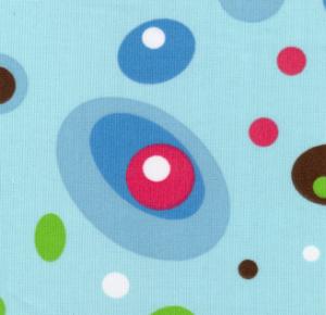 Fabric Finders 15 Yd Bolt 10.00 A Yd F716 Multi-Colored Circles Pique 100%Pima Cotton Fabric 60 inch