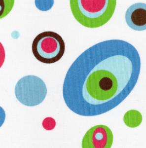 Fabric Finders 15 Yd Bolt 10.00 A Yd 717 Multi-Colored Circles Pique 100% Pima Cotton Fabric 60 inch
