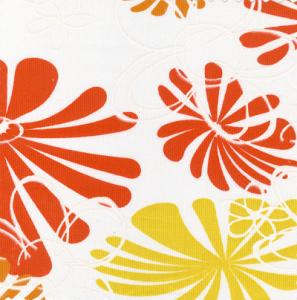 Fabric Finders 15 Yd Bolt 10.00 A Yd 758 Orange Floral Pique 100%Pima Cotton Fabric 60 inch
