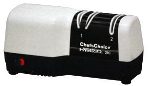 Chefs Choice, by Edge Craft, edge ware, 210, Diamond Hone, Hybrid Electric, & Manual Knife Sharpener, 2 Stage, Diamond Abrasive, Honing, & Sharpening, Made in USA