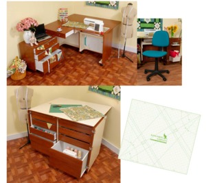 Kangaroo Studio KS-Teak Cabinet +Joey Caddy +Dingo Cutting Table +Mat +Chair