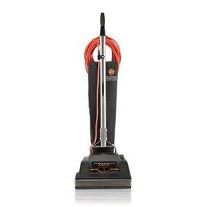 Hoover C1800-020 Commercial Conquest Bagged Upright Vacuum, 14" Nozzle, 50' 3-Wire Cord, 6 Heights,, Auger Action 2 Brush Agitator, Cloth Reusable Bag