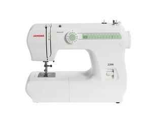 Janome 2206, One Dial, 6 Stitch, Basic, Mechanical, Full Size, Freearm, Sewing Machine, Buttonhole, Reverse, Metal Bobbin Case, Oscillating Hook, SnapOn Feet