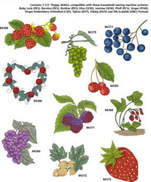 Amazing Designs 1263 Fruit I Embroidery Disk