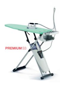 Laurastar, S3 PREMIUM, Steam Generator, Iron, & Folding, Ironing Board, 2200W, 3.5 Bar, 200 L/Min, 3 Min Heat, 1.2L Tank, Scale Filter, Hot Store, Wheels, SWISS