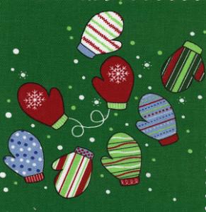 Fabric Finders 15 Yd Bolt 9.34 A Yd 842 100 Percent Pima Cotton Fabric 60 inch Green With Mittens Twill, fabricfinders