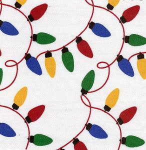 Fabric Finders 15 Yd Bolt 9.34 A Yd 843 100 Percent Pima Cotton Fabric 60 inch White With Christmas Lights Twill, fabricfinders