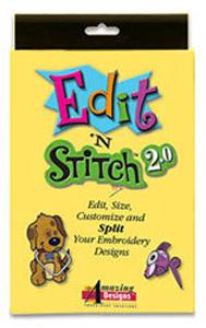 Amazing Designs, Edit 'N Stitch II, Edit N Stitch, edit and stitch, Customizing, Editing, Software, Resizes, Merges, Flips, Rotates, Change Fills, Resequence, Order, Add Delete .