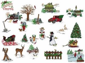 Amazing Designs BMC NZ3 Memories of Christmas Brother Embroidery Card