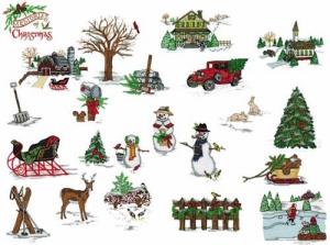 Amazing Designs NZ3 Memories of Christmas Embroidery Card