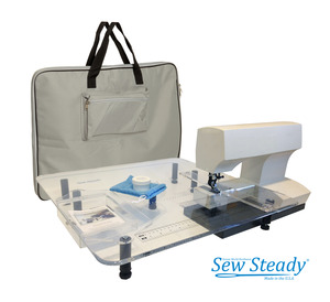 Sew Steady, ULTIMATE, Table, Package, Large, 18x24, Big, 24x24, Extension Table, Sewing, Embroidery Machine, Travel Bag, Spinner Tray, Universal Sew Straight Guide