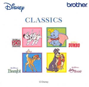 Brother SA301D "Disney Classics" Embroidery Card for PE170, PE180, PE400, NZ500, PC8500D, ULT 2002, ULT 2003