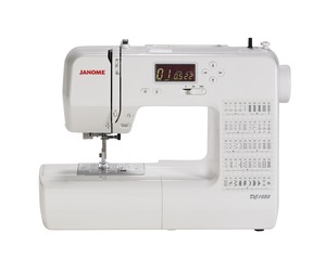 Janome, DC1050, 50 Stitch, Computer, Sewing Machine, 3 One-Step Buttonholes, Manual Tension Controls, Slide-On Presser Feet, Threader, Prog Needle Up Down