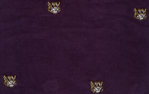 Fabric Finders 15 Yd Bolt 9.34 A Yd Purple Corduroy With Tiger Heads 100% Cotton 60", fabricfinders