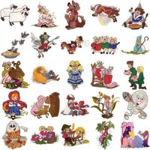 Mother Goose Baby Quilt - Cross Stitch