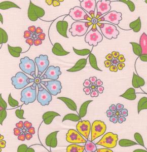 Fabric Finders 15 Yd Bolt 9.34 A Yd 1039 Pink Floral 100% Pima Cotton 60 inch Fabric