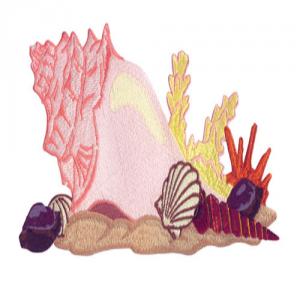 Amazing Designs ADC 201 Serene Seashells Jumbo Embroidery Designsnohtin Amazing Designs ADC 201 Serene Seashells Jumbo Embroidery Designsnohtin