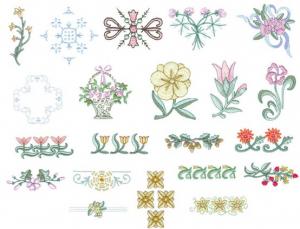 Amazing Designs JM3 Garden Bouquet Embroidery Card