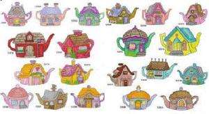 Amazing Designs 1289 Tea Pot Collection Embroidery Disk