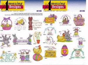 Amazing Designs 1290 Easter Collection II Embroidery Disk