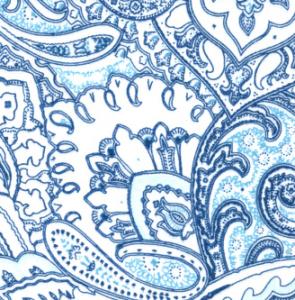Fabric Finders 15 Yard Bolt 9.34 A Yd L40 Lawn L40 Aqua/Royal Fabric 100% Cotton 60 inch