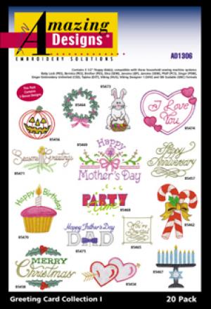 Amazing Designs 1306 Greeting Card Collection I Embroidery Disks